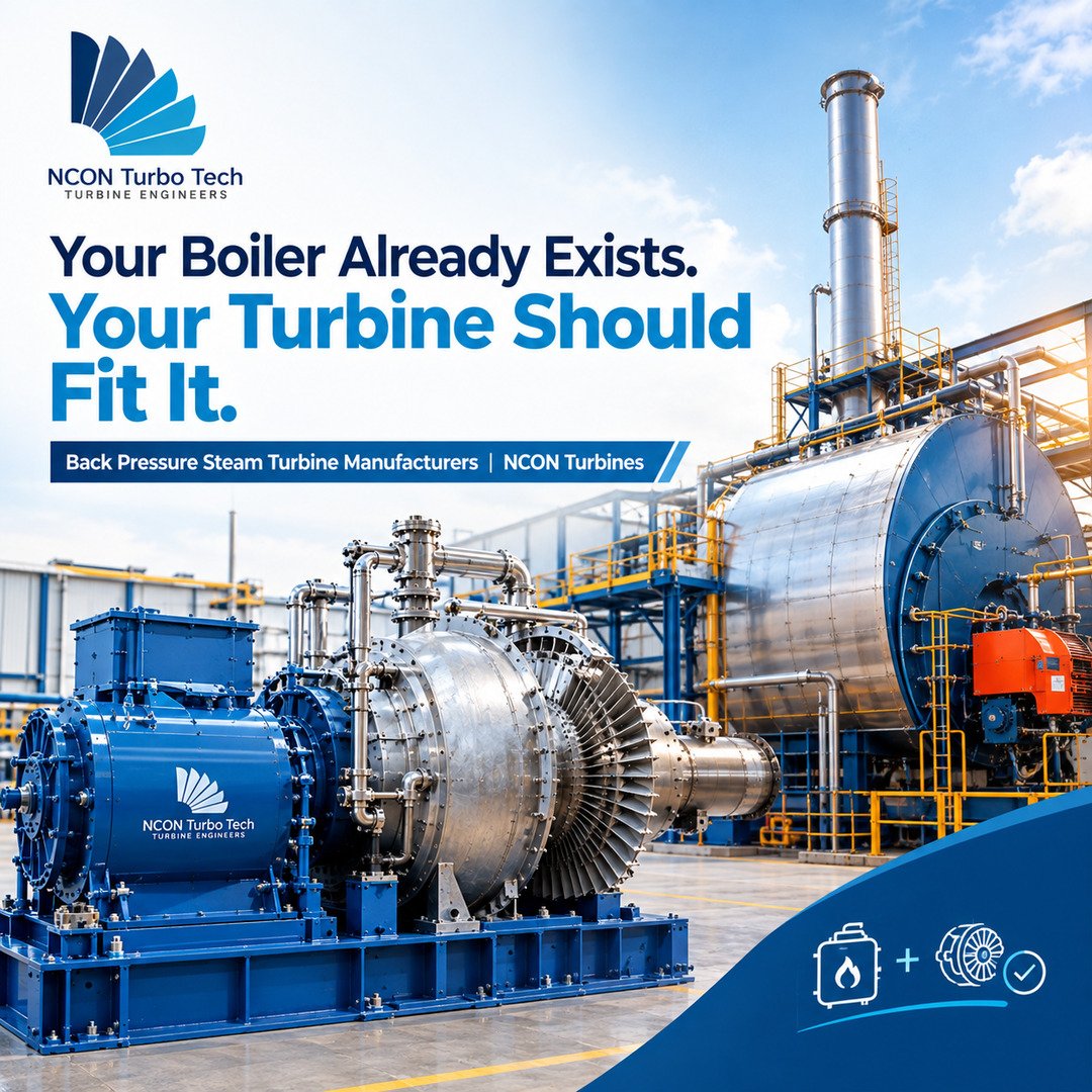 Back Pressure Steam Turbine Manufacturers for Facilities With Existing Boilers | NCON Turbines