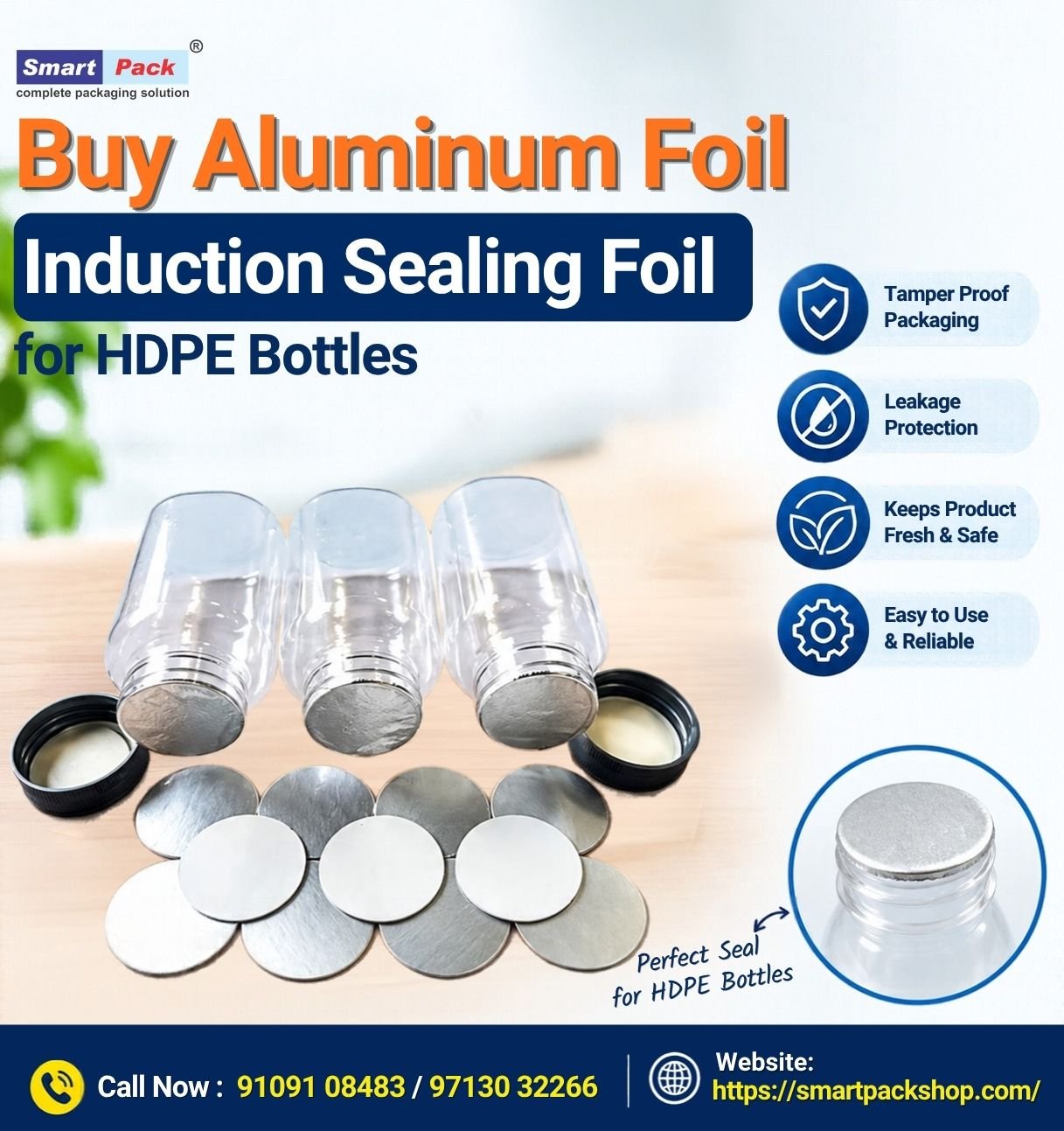 Buy Aluminum Foil | Induction Sealing Foil for HDPE Bottles