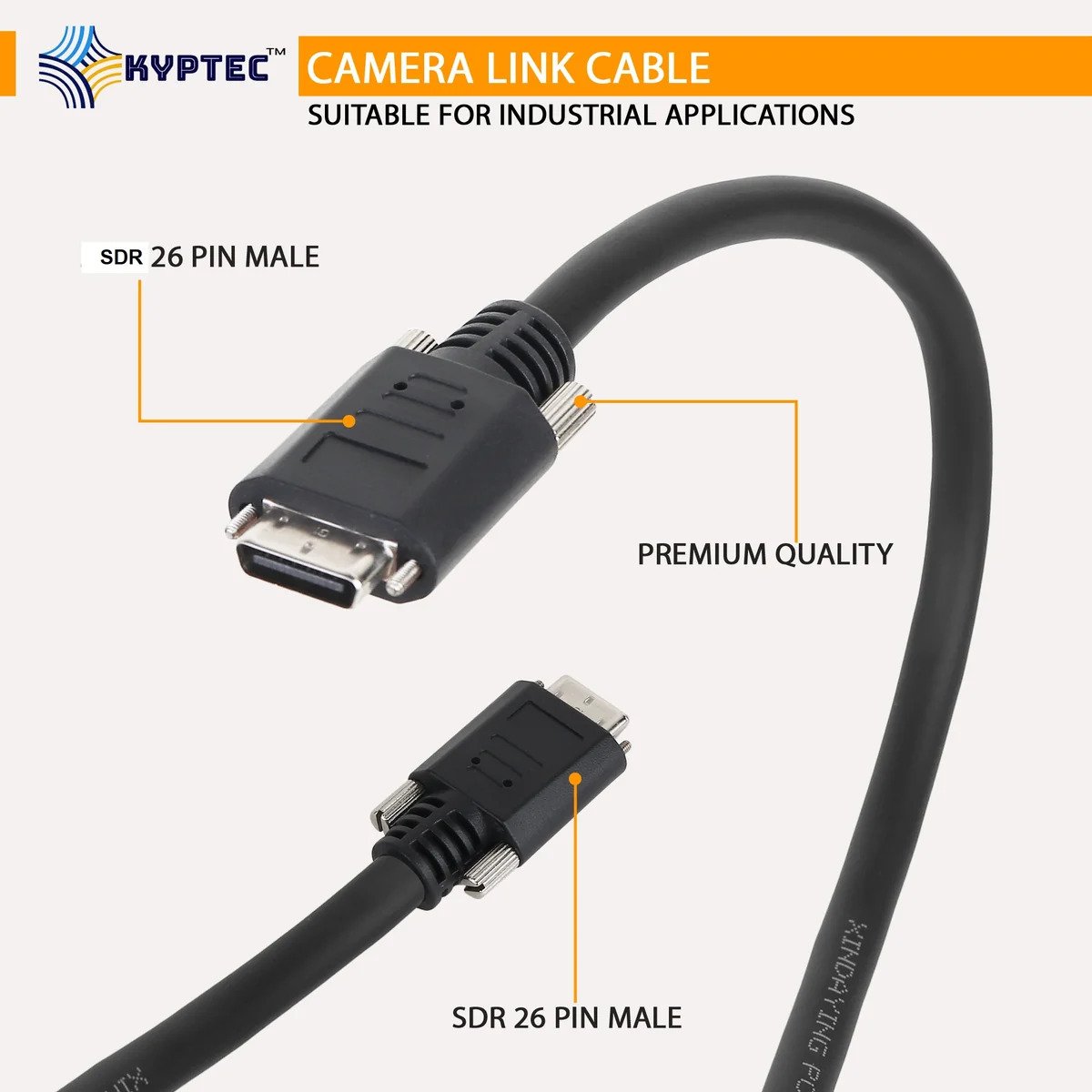 SDR-26 Pin Male to SDR-26 Pin Male Industrial Camera Link Cable – Kyptec Automation®